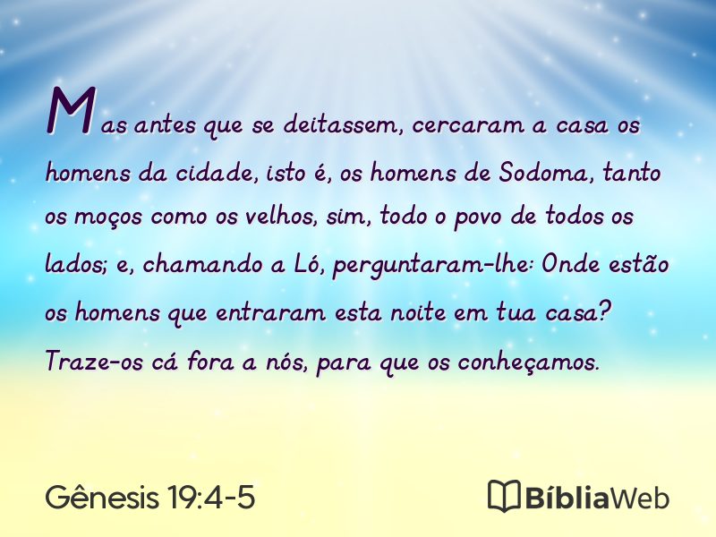 Gênesis 19:4-5 em imagem para compartilhar
