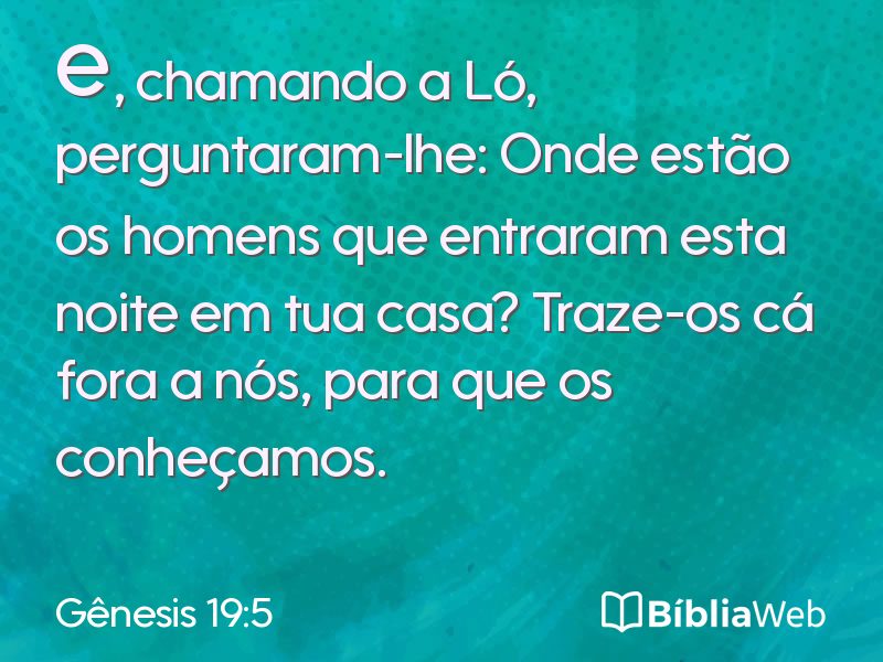 Gênesis 19:5 em imagem para compartilhar