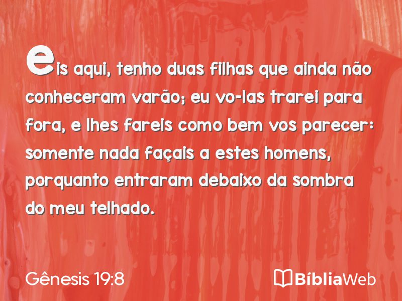 Gênesis 19:8 em imagem para compartilhar