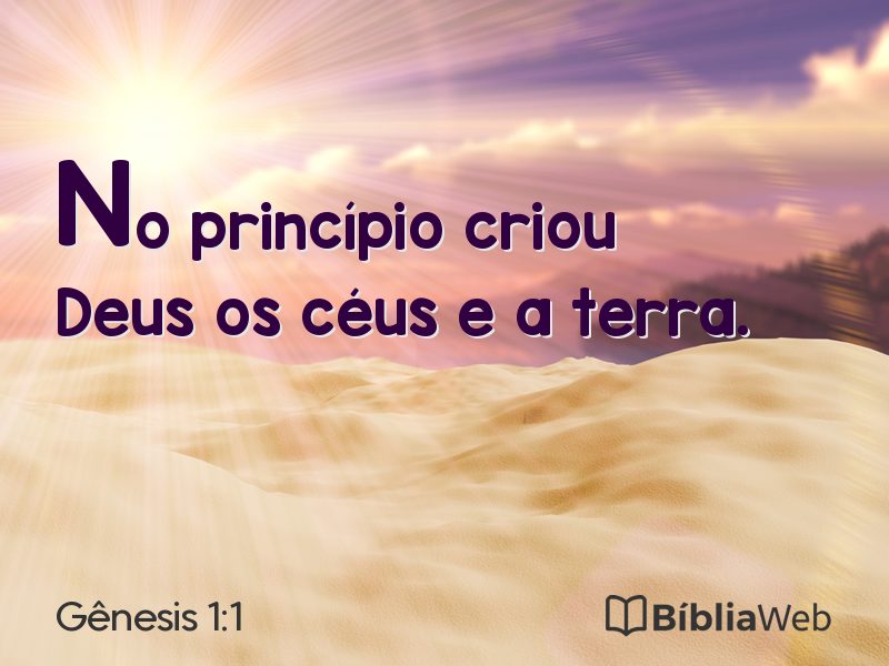 Gênesis 1:1 em imagem para compartilhar