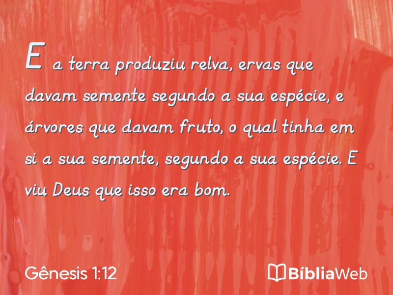 Gênesis 1:12 em imagem para compartilhar