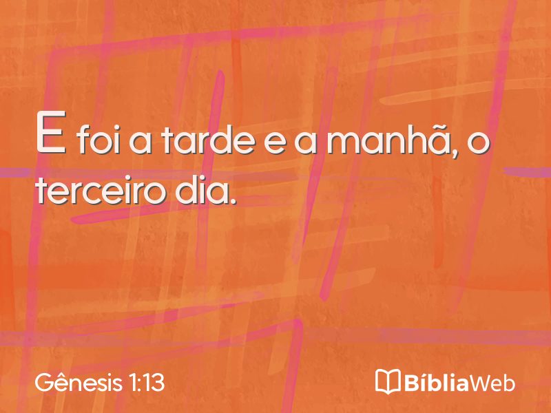 Gênesis 1:13 em imagem para compartilhar