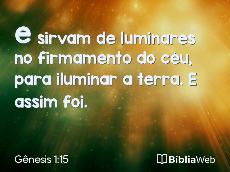 Gênesis 1:15 em imagem para compartilhar