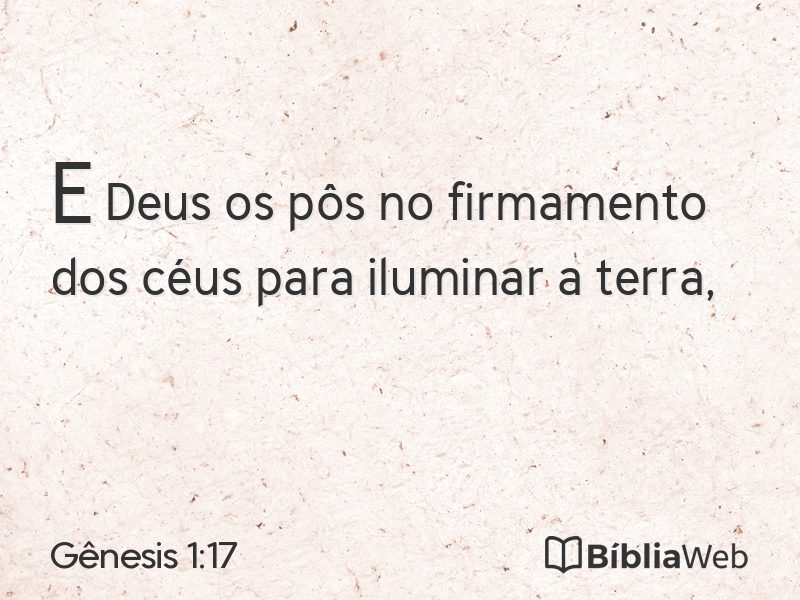 Gênesis 1:17 em imagem para compartilhar