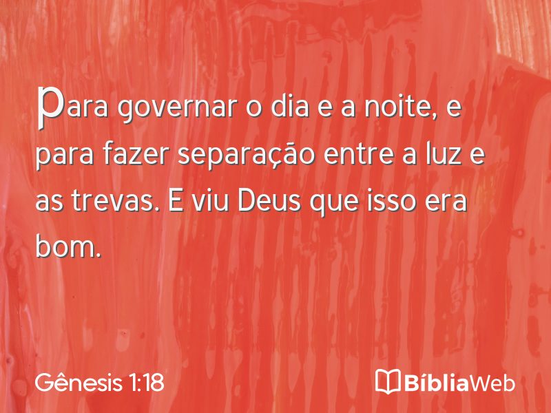 Gênesis 1:18 em imagem para compartilhar