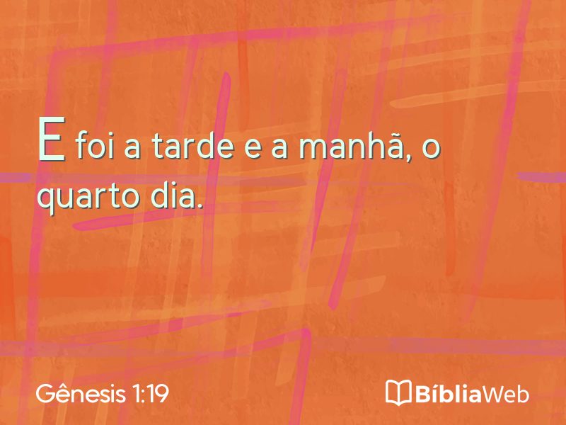 Gênesis 1:19 em imagem para compartilhar