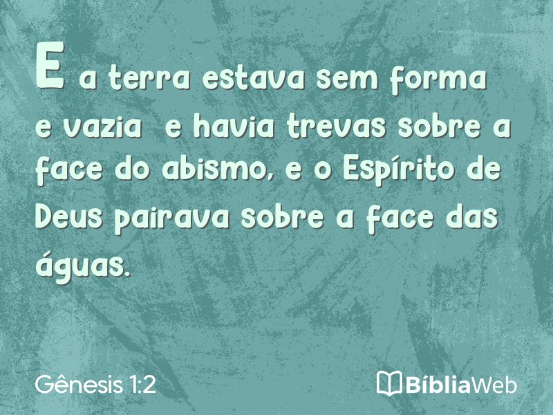 Gênesis 1:2 em imagem para compartilhar