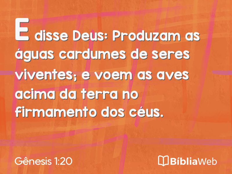 Gênesis 1:20 em imagem para compartilhar