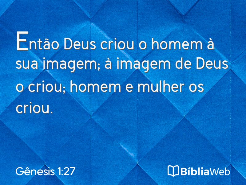 Gênesis 1:27 em imagem para compartilhar