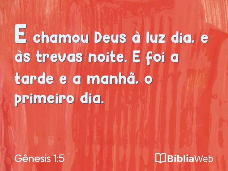 Gênesis 1:5 em imagem para compartilhar