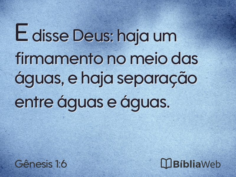 Gênesis 1:6 em imagem para compartilhar