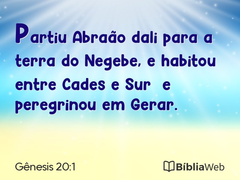 Gênesis 20:1 em imagem para compartilhar