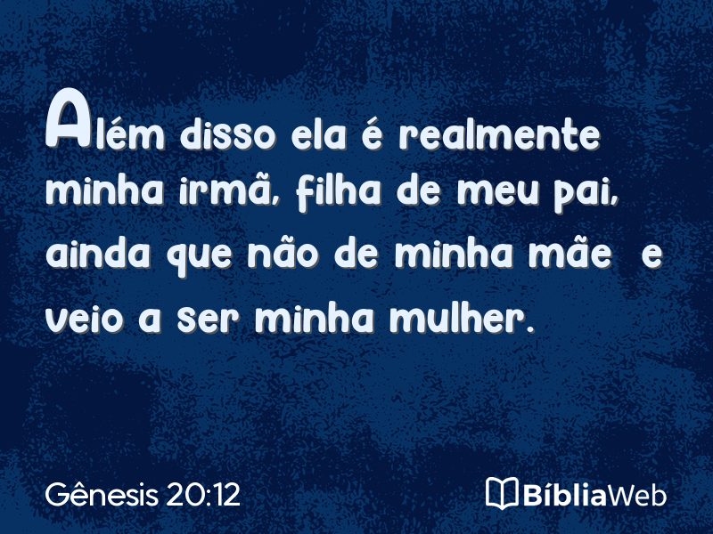 Gênesis 20:12 em imagem para compartilhar
