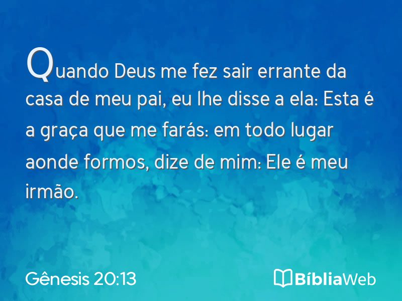 Gênesis 20:13 em imagem para compartilhar