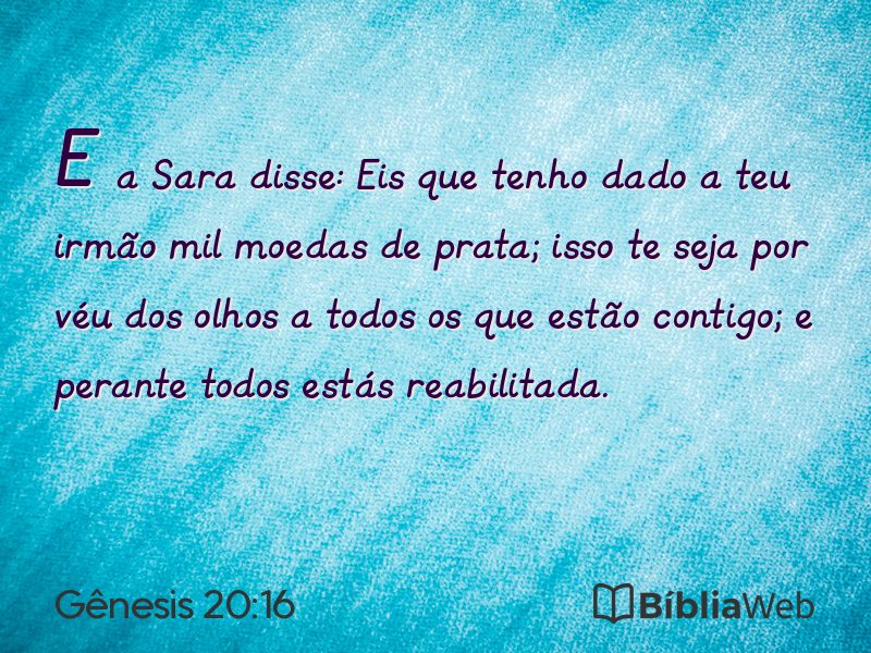Gênesis 20:16 em imagem para compartilhar
