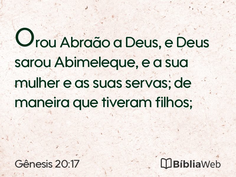 Gênesis 20:17 em imagem para compartilhar