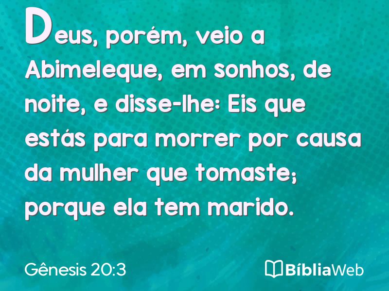 Gênesis 20:3 em imagem para compartilhar