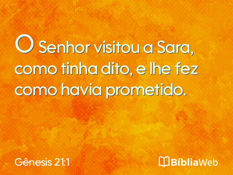 Gênesis 21:1 em imagem para compartilhar