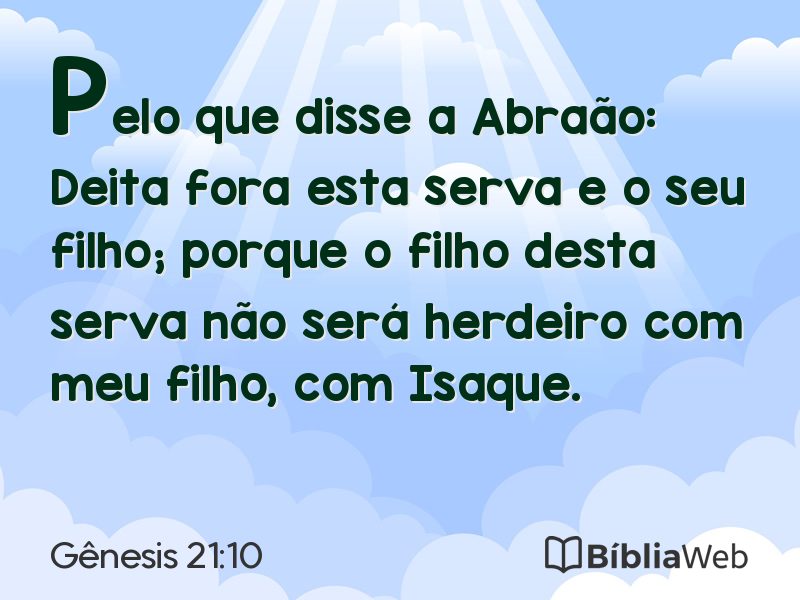 Gênesis 21:10 em imagem para compartilhar