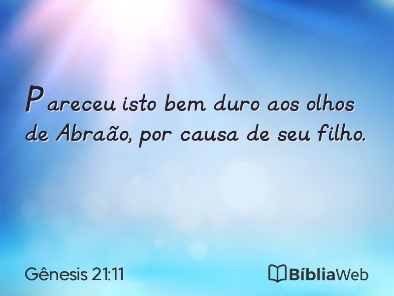 Gênesis 21:11 em imagem para compartilhar