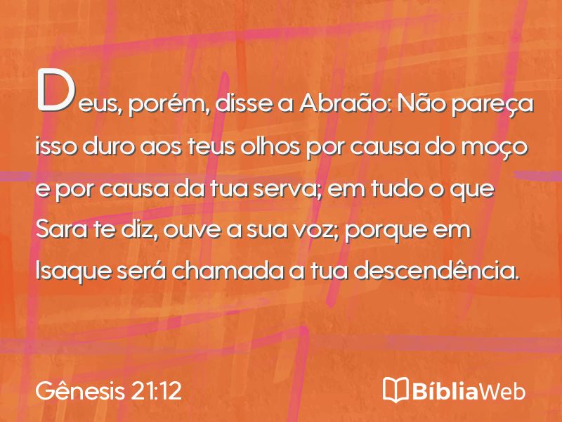 Gênesis 21:12 em imagem para compartilhar