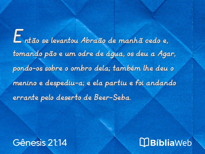 Gênesis 21:14 em imagem para compartilhar