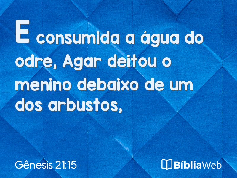Gênesis 21:15 em imagem para compartilhar
