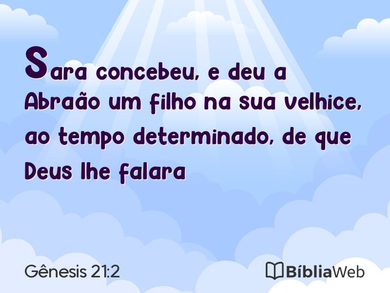 Gênesis 21:2 em imagem para compartilhar