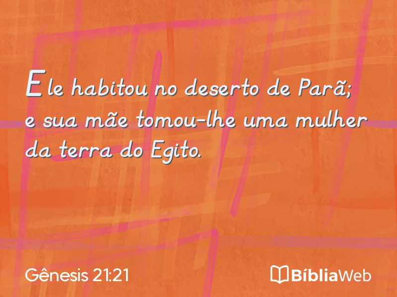 Gênesis 21:21 em imagem para compartilhar