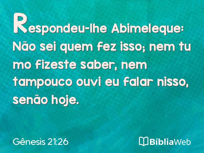 Gênesis 21:26 em imagem para compartilhar