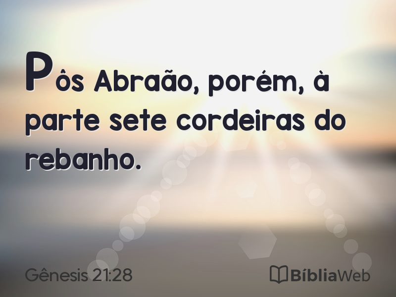 Gênesis 21:28 em imagem para compartilhar
