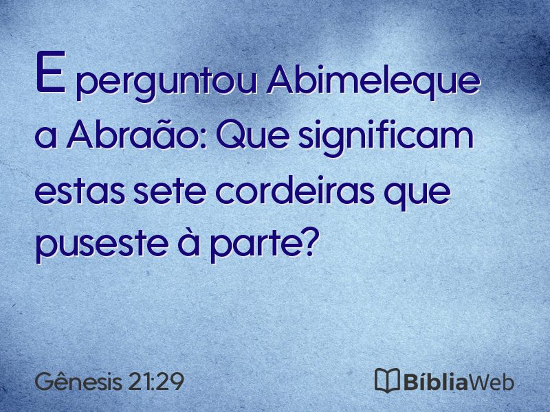 Gênesis 21:29 em imagem para compartilhar