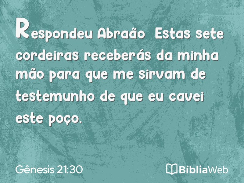 Gênesis 21:30 em imagem para compartilhar