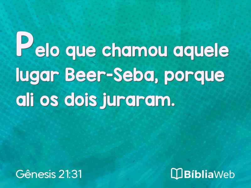 Gênesis 21:31 em imagem para compartilhar
