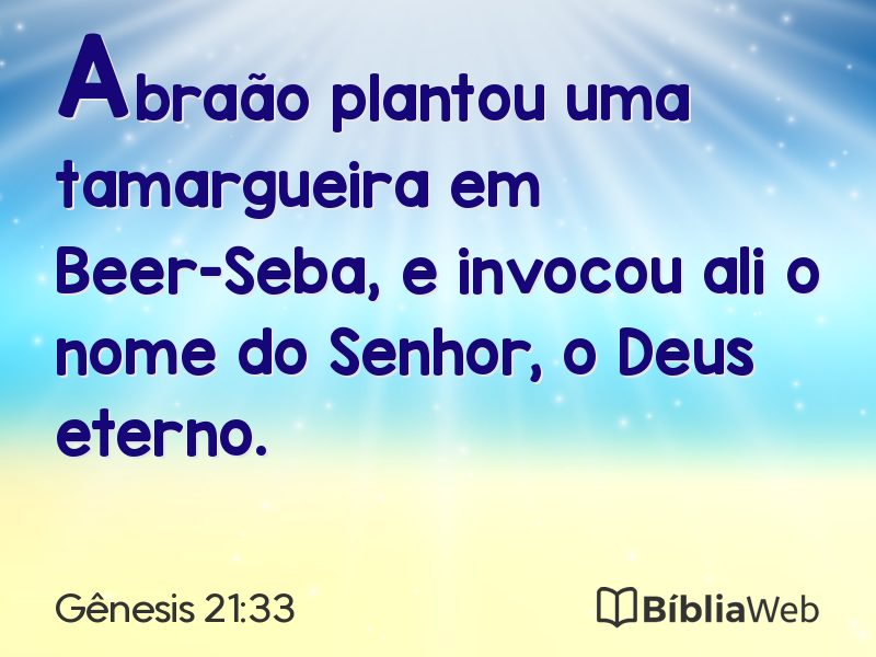 Gênesis 21:33 em imagem para compartilhar