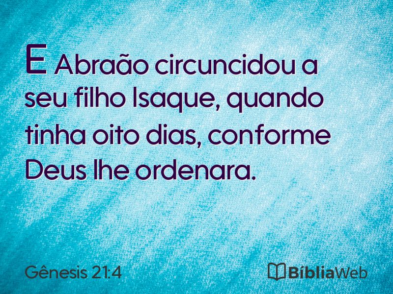Gênesis 21:4 em imagem para compartilhar