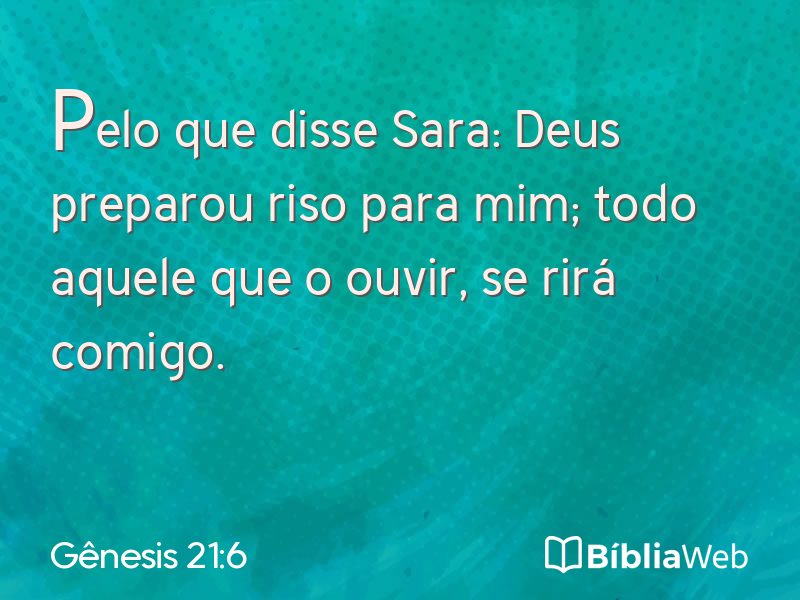 Gênesis 21:6 em imagem para compartilhar