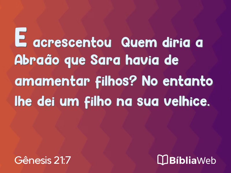 Gênesis 21:7 em imagem para compartilhar