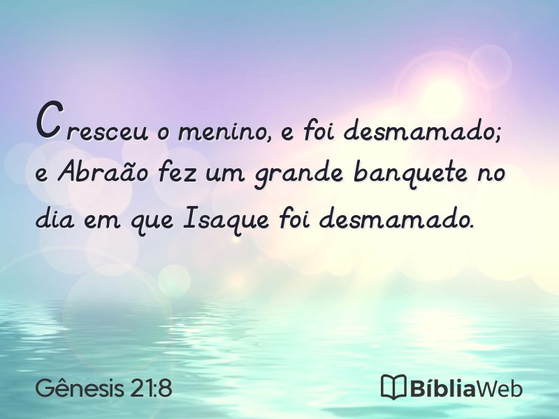 Gênesis 21:8 em imagem para compartilhar