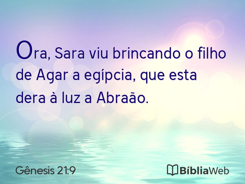 Gênesis 21:9 em imagem para compartilhar