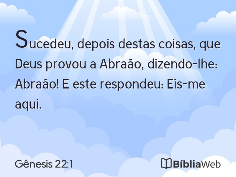 Gênesis 22:1 em imagem para compartilhar