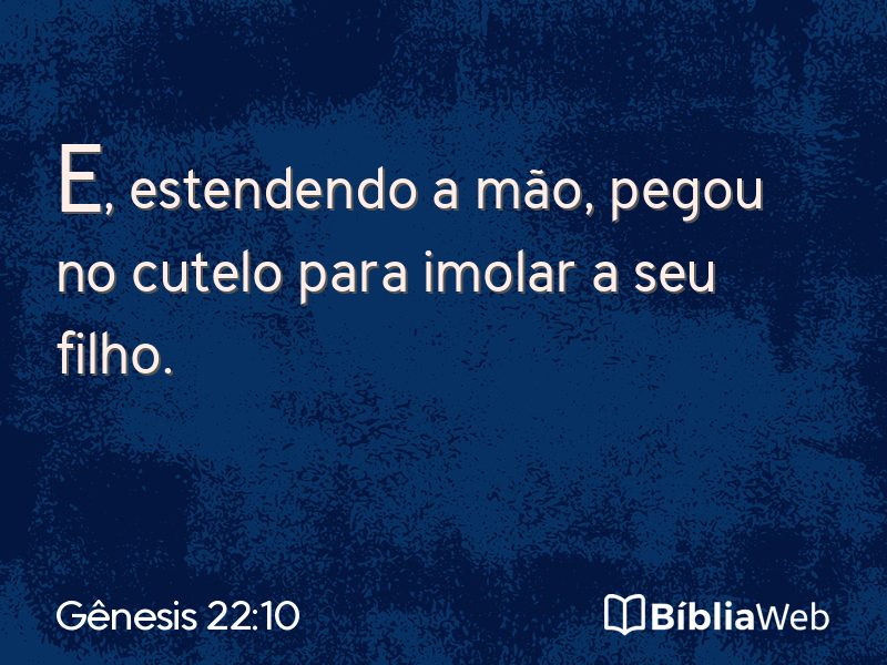 Gênesis 22:10 em imagem para compartilhar