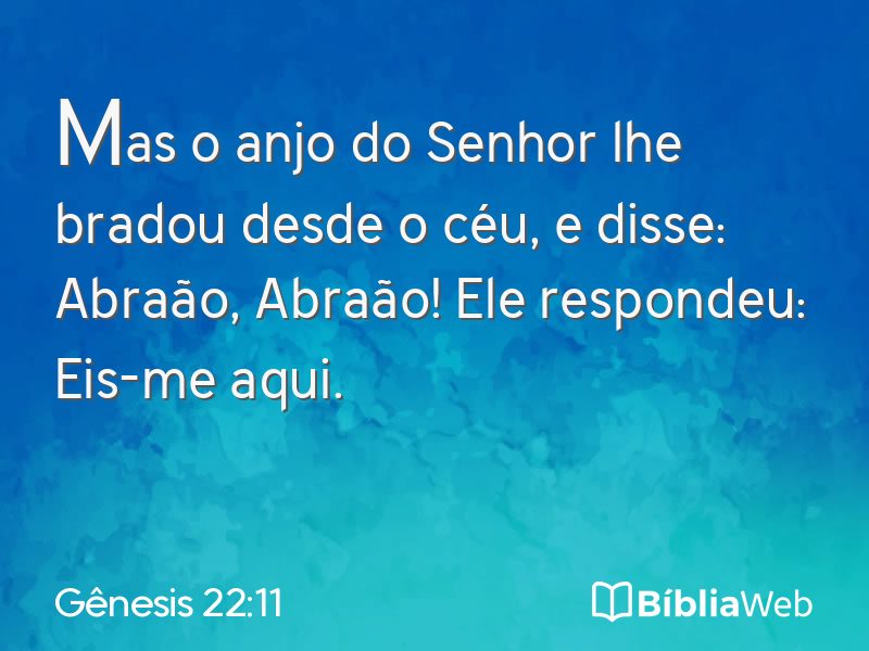 Gênesis 22:11 em imagem para compartilhar