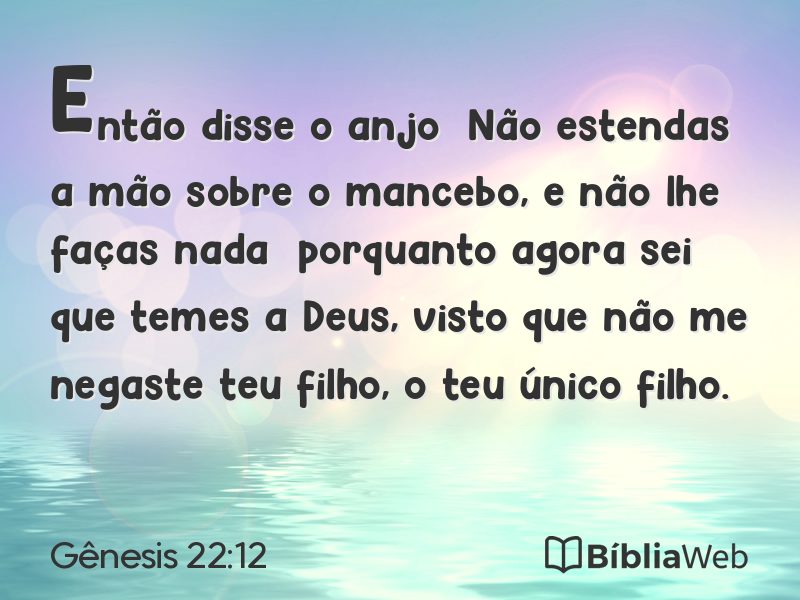 Gênesis 22:12 em imagem para compartilhar