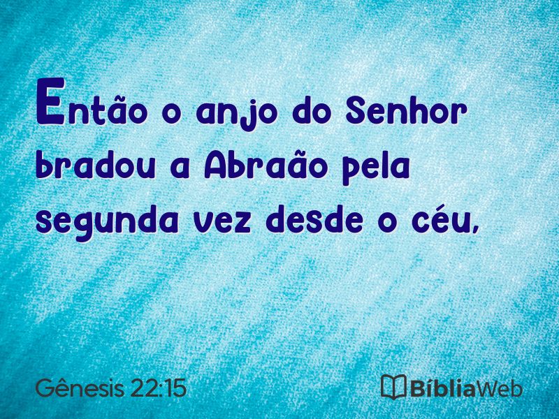 Gênesis 22:15 em imagem para compartilhar