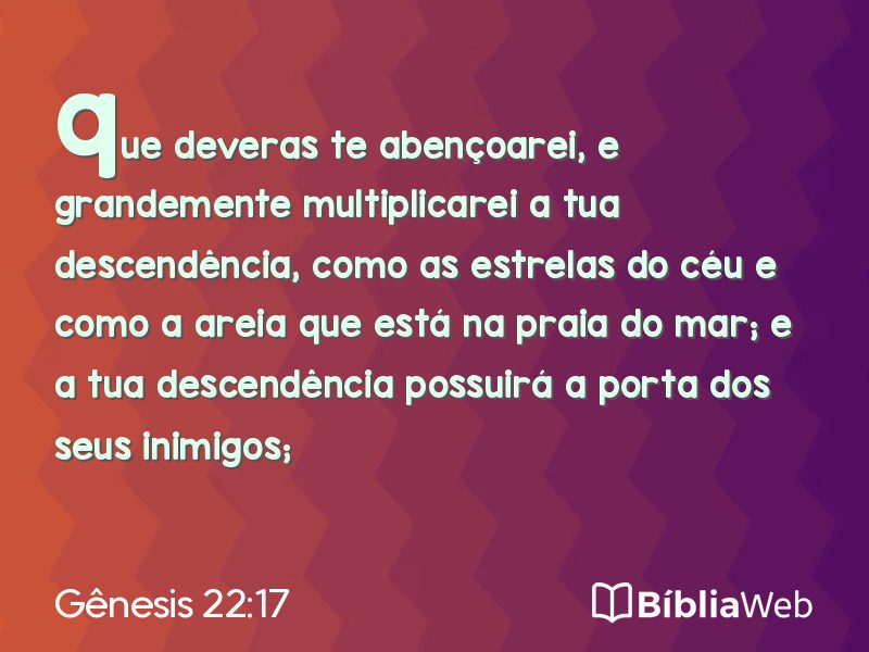 Gênesis 22:17 em imagem para compartilhar