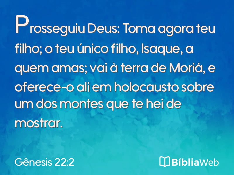 Gênesis 22:2 em imagem para compartilhar