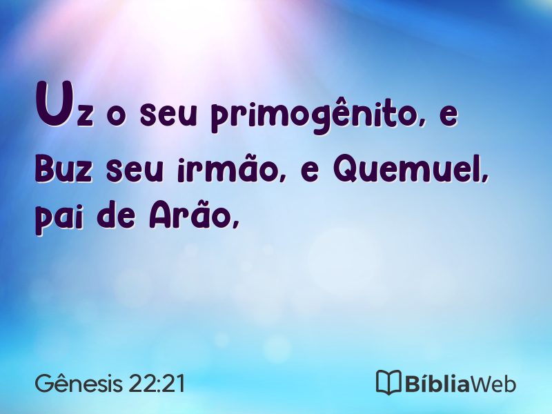 Gênesis 22:21 em imagem para compartilhar