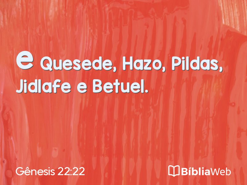 Gênesis 22:22 em imagem para compartilhar