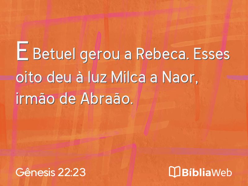 Gênesis 22:23 em imagem para compartilhar